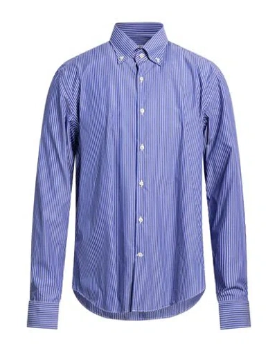Ghirardelli Man Shirt Navy Size 17 ½ Cotton In Blue