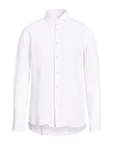 Ghirardelli Man Shirt Off White Size 16 ½ Linen