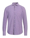 Ghirardelli Man Shirt Purple Size 15 ½ Polyamide, Elastane