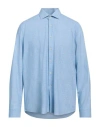 Ghirardelli Man Shirt Sky Blue Size 16 ½ Polyamide, Elastane