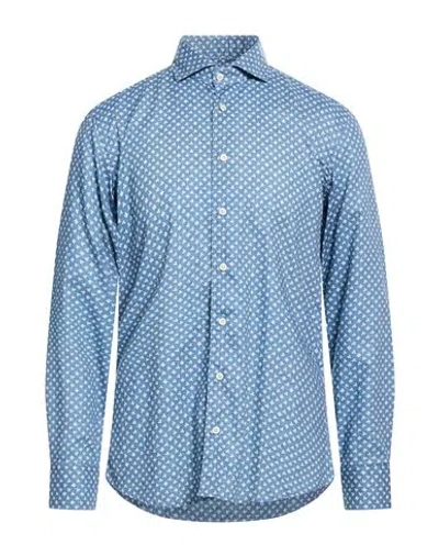 Ghirardelli Man Shirt Slate Blue Size 15 ¾ Cotton