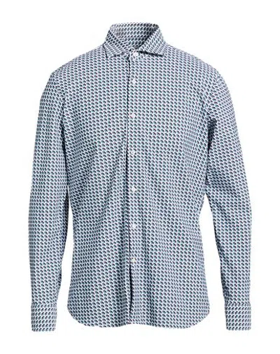 Ghirardelli Man Shirt Slate Blue Size 15 Polyamide, Elastane