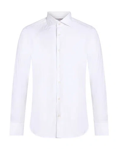 Ghirardelli Man Shirt White Size 17 ½ Cotton, Elastane
