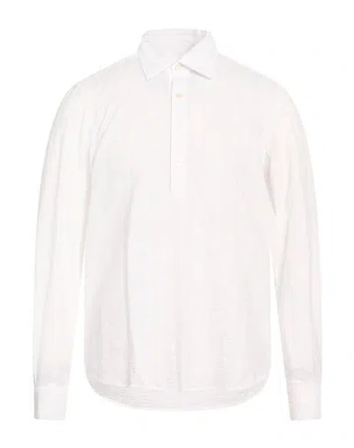 Ghirardelli Man Shirt White Size 17 ½ Polyamide, Elastane In Multi