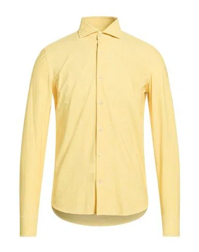 Ghirardelli Man Shirt Yellow Size 15 ½ Polyamide, Elastane