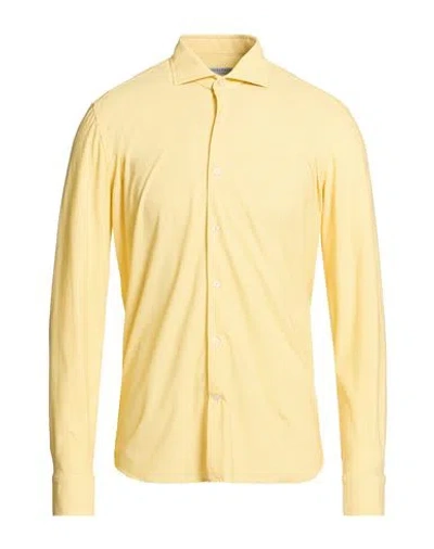 Ghirardelli Man Shirt Yellow Size 17 ½ Polyamide, Elastane