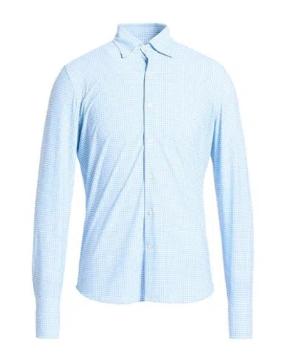 Ghirardelli Next Man Shirt Azure Size 15 ½ Polyamide, Elastane In Blue