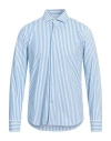 Ghirardelli Next Man Shirt Azure Size 16 Polyamide, Elastane In Blue