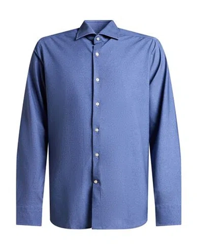 Ghirardelli Next Man Shirt Blue Size 16 ½ Polyamide, Elastane