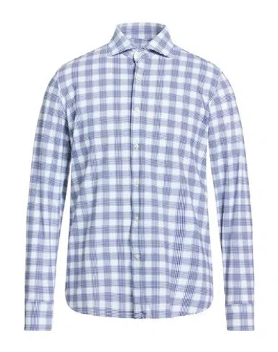 Ghirardelli Next Man Shirt Blue Size 17 ½ Polyamide, Elastane In Multi