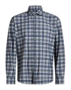 Ghirardelli Next Man Shirt Blue Size 17 Polyester, Elastane In Blue
