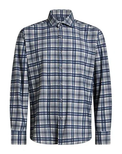 Ghirardelli Next Man Shirt Blue Size 17 Polyester, Elastane