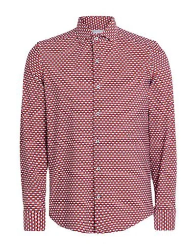 Ghirardelli Next Man Shirt Brick Size 15 ¾ Polyamide, Elastane In Red