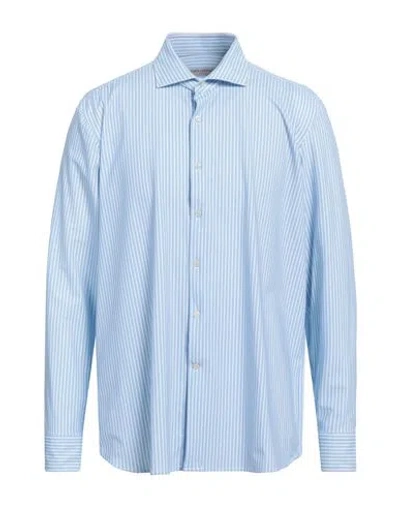Ghirardelli Next Man Shirt Bright Blue Size 17 ¾ Polyamide, Elastane In Blue