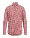 Ghirardelli Next Man Shirt Garnet Size 16 ½ Polyamide, Elastane In Red