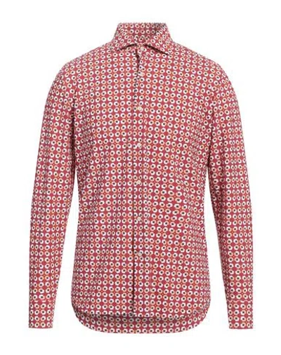 Ghirardelli Next Man Shirt Garnet Size 16 ½ Polyamide, Elastane In Red