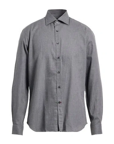 Ghirardelli Next Man Shirt Grey Size 17 Polyamide, Elastane In Gray