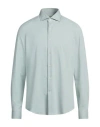 Ghirardelli Next Man Shirt Light Green Size 16 ½ Polyamide, Elastane In Blue
