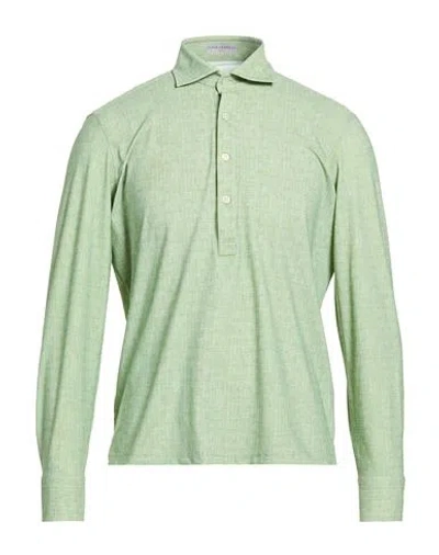 Ghirardelli Next Man Shirt Light Green Size M Polyamide, Elastane