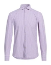 Ghirardelli Next Man Shirt Lilac Size 15 ¾ Polyamide, Elastane In Multi