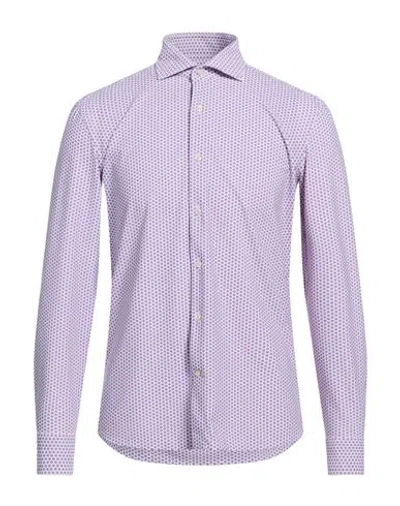 Ghirardelli Next Man Shirt Lilac Size 15 ¾ Polyamide, Elastane In Multi