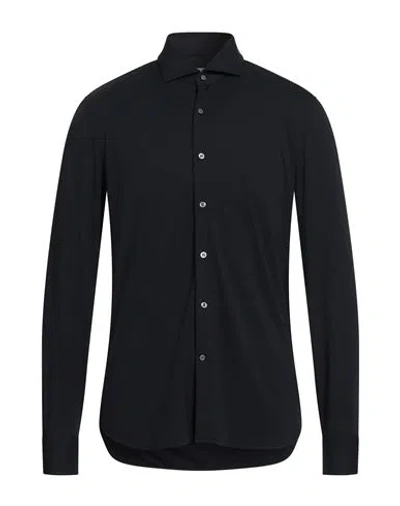 Ghirardelli Next Man Shirt Midnight Blue Size 16 Polyamide, Elastane In Black