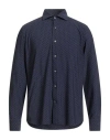 Ghirardelli Next Man Shirt Midnight Blue Size 17 ½ Polyamide, Elastane In Blue