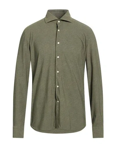 Ghirardelli Next Man Shirt Military Green Size 17 ½ Polyamide, Elastane