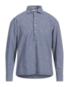 Ghirardelli Next Man Shirt Navy Size Xxl Polyamide, Elastane In Navy
