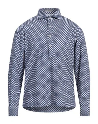 Ghirardelli Next Man Shirt Navy Size Xxl Polyamide, Elastane