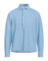 Ghirardelli Next Man Shirt Sky Blue Size Xl Polyamide, Elastane