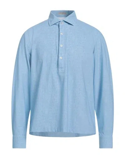 Ghirardelli Next Man Shirt Sky Blue Size Xl Polyamide, Elastane