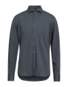 Ghirardelli Next Man Shirt Slate Blue Size 17 ½ Polyamide, Elastane In Blue