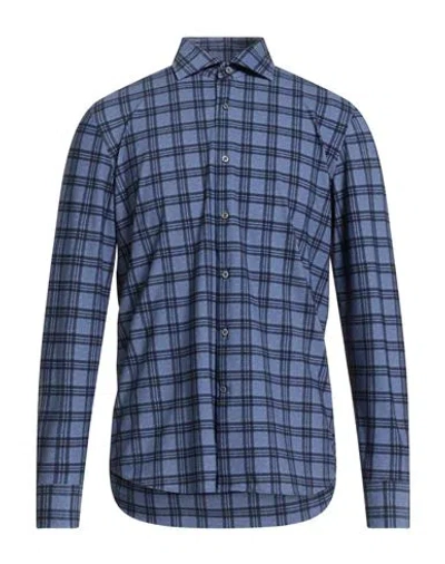 Ghirardelli Next Man Shirt Slate Blue Size 17 Polyamide, Elastane