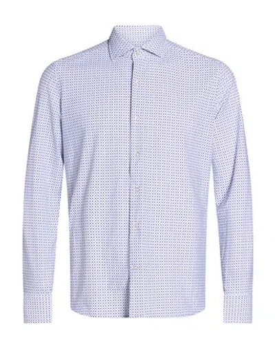 Ghirardelli Next Man Shirt White Size 15 ¾ Nylon, Elastane In Blue