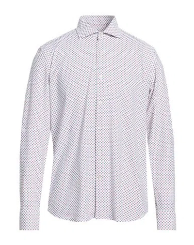 Ghirardelli Next Man Shirt White Size 16 ½ Polyamide, Elastane In Purple