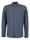 Ghirardelli Next Patterned Button Shirt In Blue