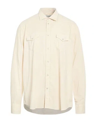 Ghirardelli Washed Man Shirt Beige Size S Cotton In Neutral