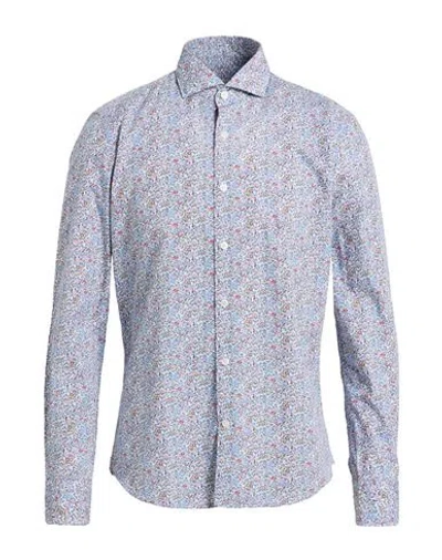 Ghirardelli Washed Man Shirt Blue Size 15 ¾ Cotton In Multi