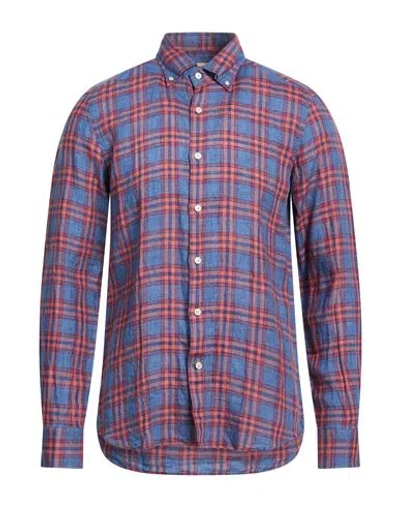 Ghirardelli Washed Man Shirt Blue Size 16 Linen