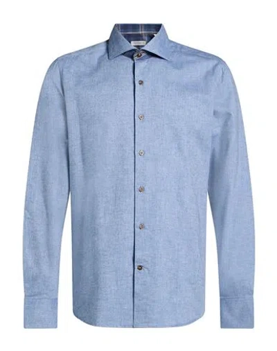 Ghirardelli Washed Man Shirt Blue Size 17 ½ Cotton