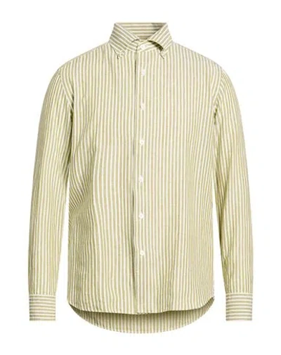 Ghirardelli Washed Man Shirt Sage Green Size 17 ½ Linen, Cotton