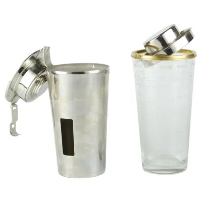 Pre-owned Ghiso 1930s French Art Déco Silverplated Brass "the Barman" Cocktail Shaker By
