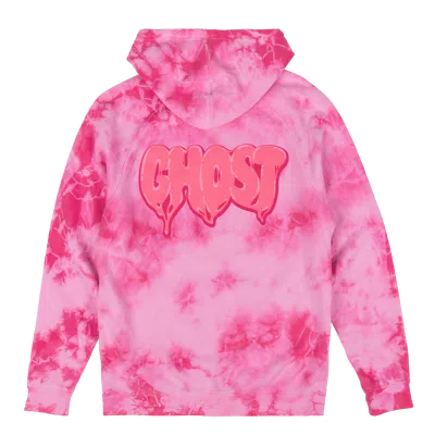 Pre-owned Ghost Lifestyle Limited Edition Bubblicious Sweatshirt Hoodie Pink Tie Dye