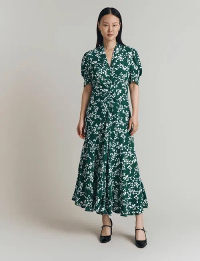 Ghost London Capri Crepe Floral Midi Dress
