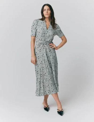 Ghost London Capri Crepe Floral Midi Dress