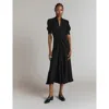 Ghost London Capri Crepe Short Sleeve Midi Dress