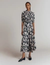 Ghost London Dolly Printed Floral Midi Dress In Multi