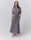 Ghost London Effie Georgette Ditsy Midi Dress In Gray