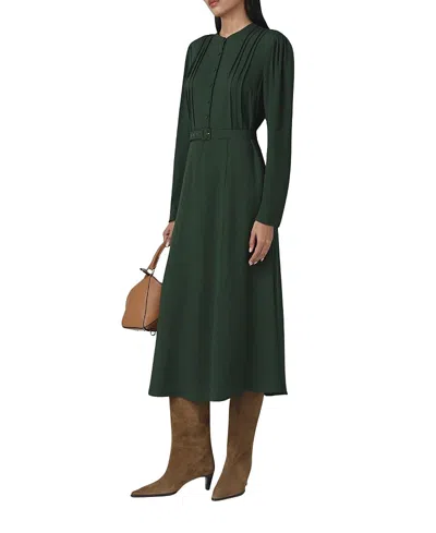 Ghost London Freya Crepe Belted Midi Dress In Multi